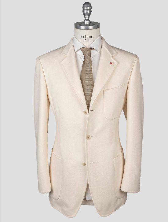 Isaia Isaia Gray Wool Drylag Cashgora Blazer White 000