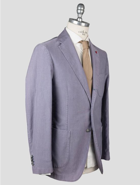 Isaia Isaia Purple Cotton Blazer Purple 001