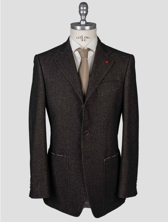 Isaia Isaia Brown Wool Cotton Blazer Brown 000