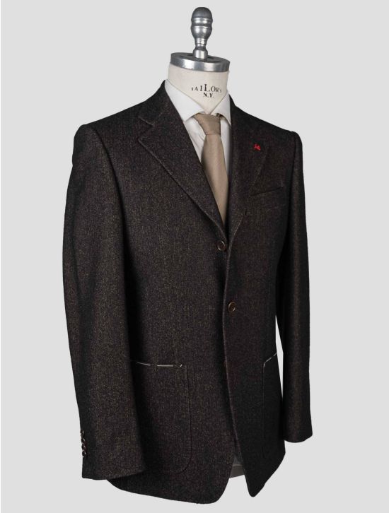 Isaia Isaia Brown Wool Cotton Blazer Brown 001