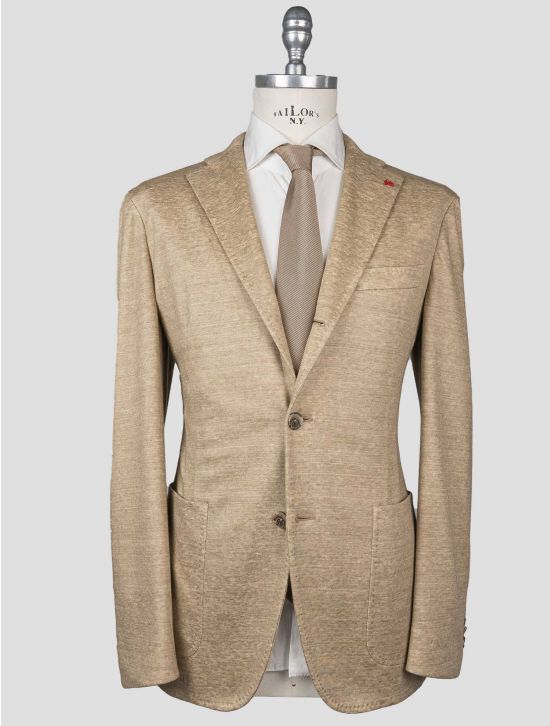 Isaia Isaia Brown Wool Pa Ea Blazer Beige 000