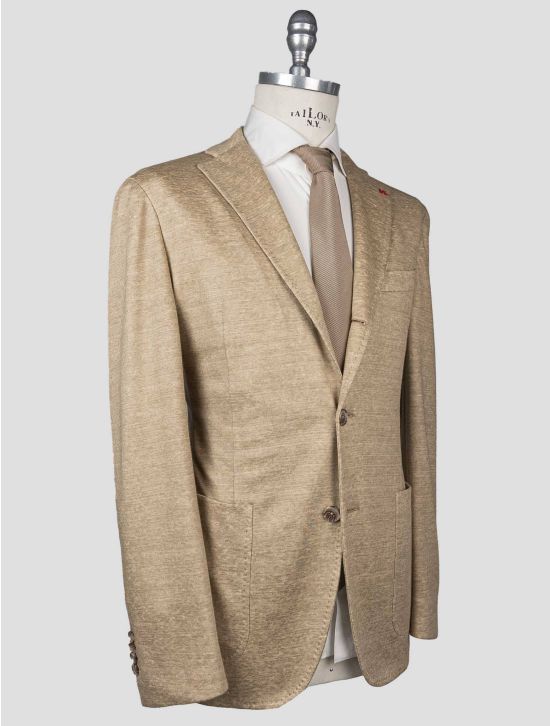 Isaia Isaia Brown Wool Pa Ea Blazer Beige 001