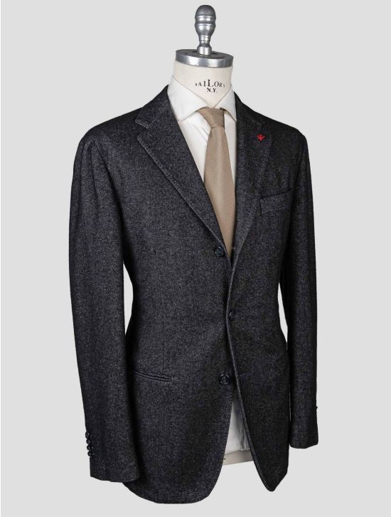 Isaia Isaia Gray Wool Cotton Blazer Gray 001