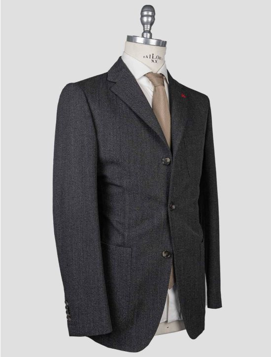 Isaia Isaia Gray Virgin Wool Blazer Gray 001