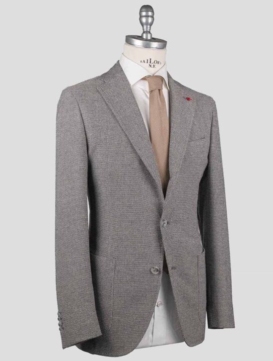 Isaia Isaia Black White Wool Cashmere Ea Blazer Black / White 001