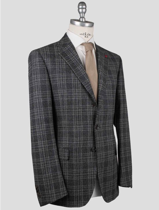 Isaia Isaia Gray Wool Cashmere Blazer Gray 001