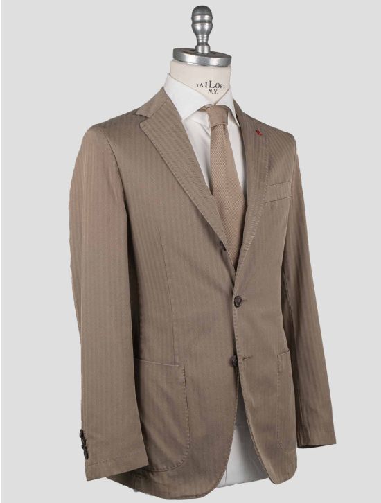 Isaia Isaia Brown Wool Nylon Blazer Brown 001