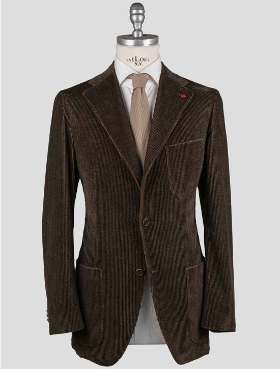 Isaia Isaia Brown Cotton Velvet Blazer Brown 000