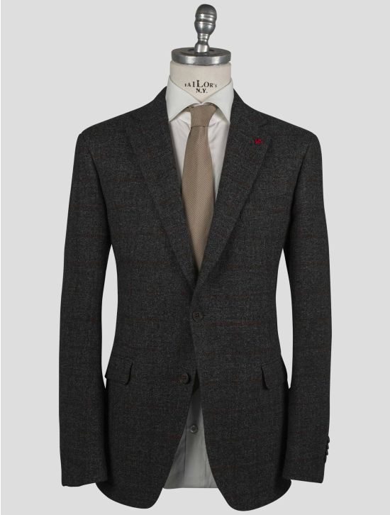 Isaia Isaia Gray Orange Virgin Wool Blazer Gray / Orange 000