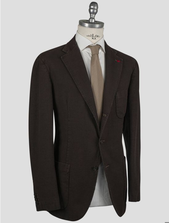 Isaia Isaia Brown Cotton Blazer Brown 001