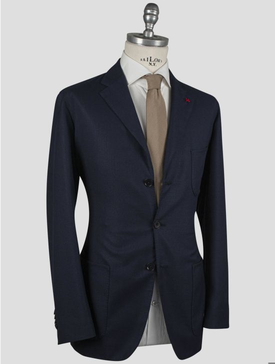 Isaia Isaia Blue Virgin Wool Blazer Blue 001