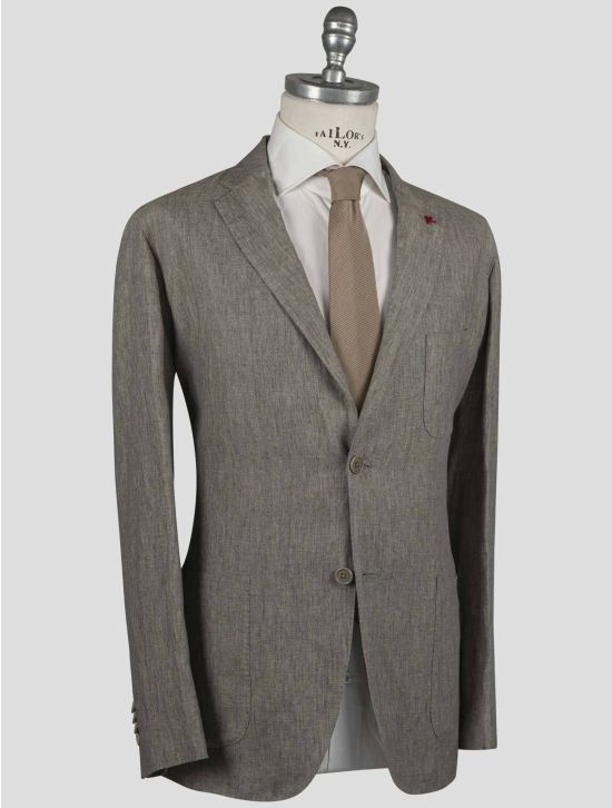 Isaia Isaia Beige Linen Blazer Beige 001