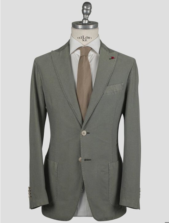 Isaia Isaia Green Cotton Nylon Blazer Green 000