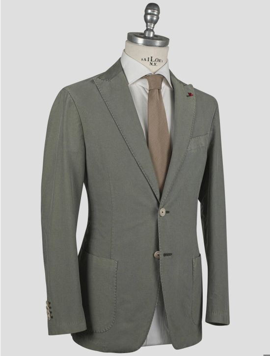 Isaia Isaia Green Cotton Nylon Blazer Green 001