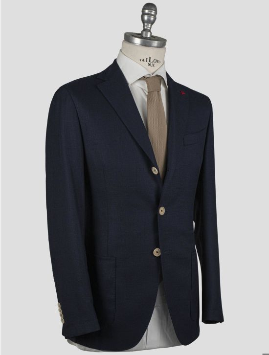 Isaia Isaia Blue Wool Blazer Blue 001