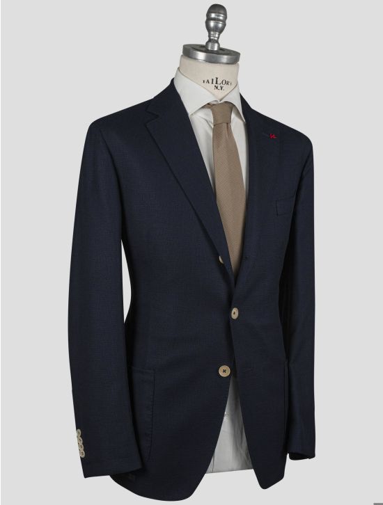 Isaia Isaia Blue Wool Blazer Blue 001