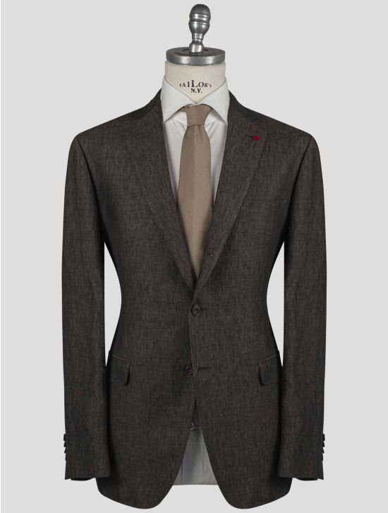 Isaia Isaia Brown Linen Blazer Brown 000