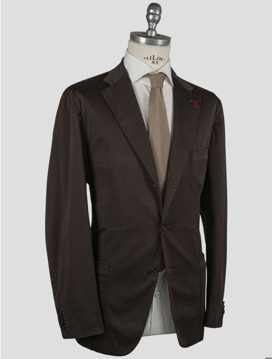 Isaia Isaia Brown Linen Blazer Brown 001