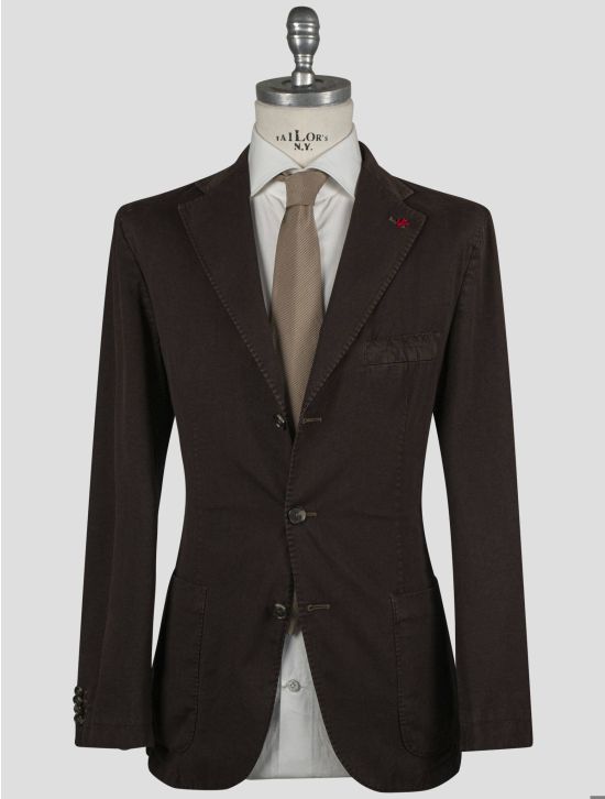 Isaia Isaia Brown Cotton Blazer Brown 000