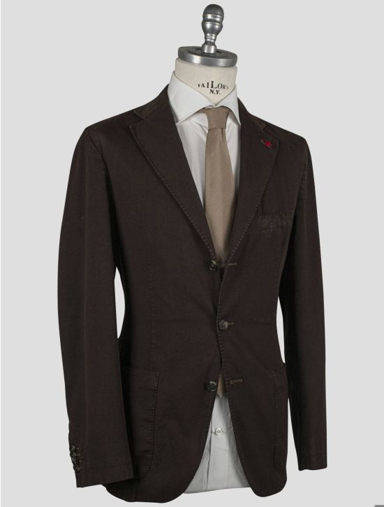 Isaia Isaia Brown Cotton Blazer Brown 001