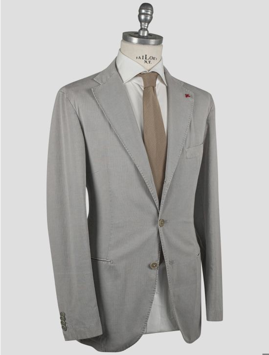 Isaia Isaia Gray Cotton Blazer Gray 001