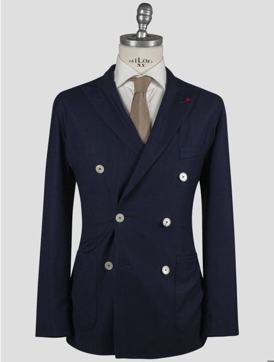 Isaia Isaia Blue Virgin Wool Blazer Blue 000