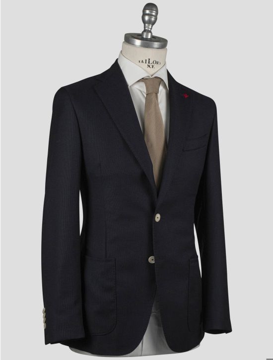 Isaia Isaia Blue Wool Blazer Blue 001