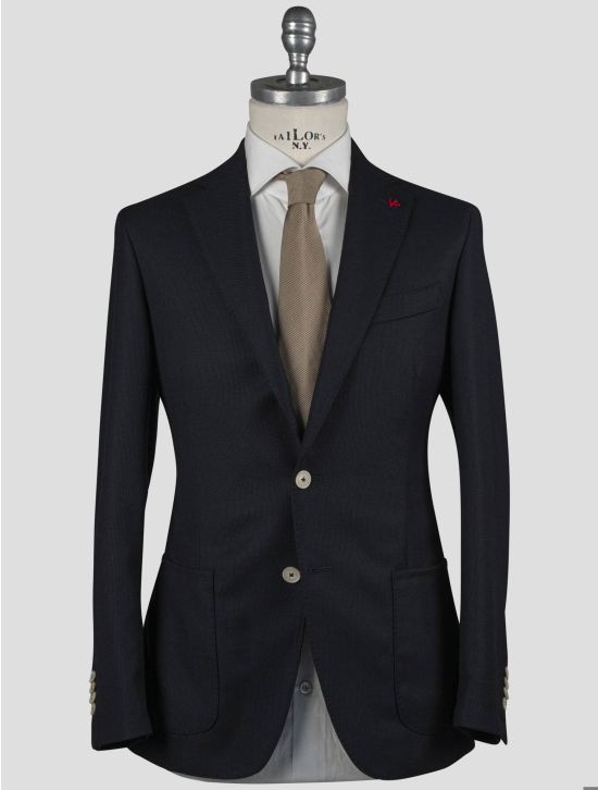 Isaia Isaia Blue Wool Blazer Blue 000