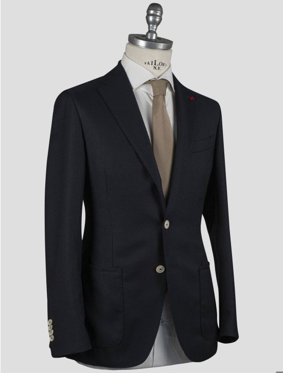 Isaia Isaia Blue Wool Blazer Blue 001