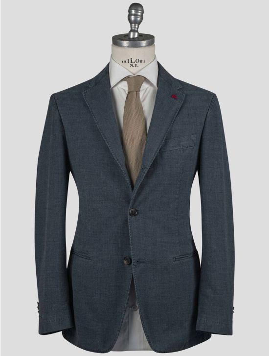 Isaia Isaia Blue Cotton Blazer Blue 000