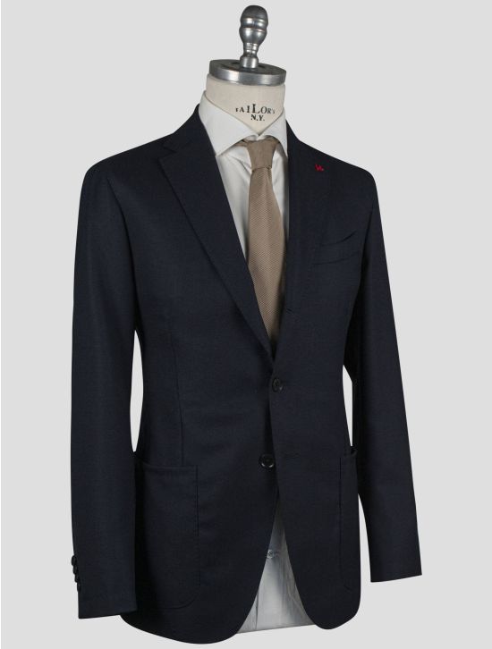 Isaia Isaia Blue Wool Blazer Blue 001