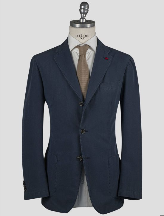 Isaia Isaia Blue Cotton Blazer Blue 000