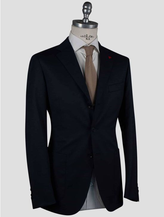 Isaia Isaia Blue Wool 120's Blazer Blue 001