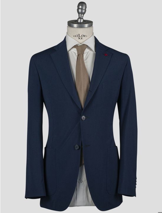 Isaia Isaia Blue Virgin Wool Blazer Blue 000