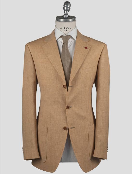 Isaia Isaia Orange Wool Linen Blazer Orange 000