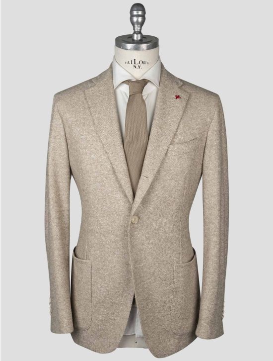 Isaia Isaia Beige Wool Silk Blazer Beige 000