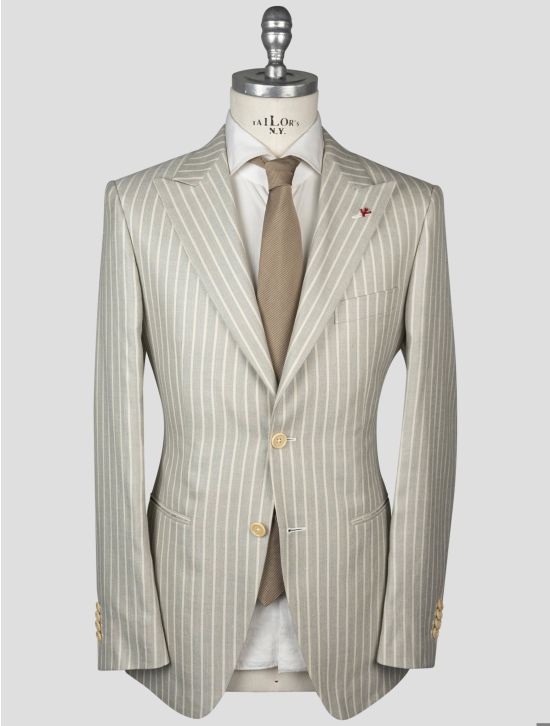 Isaia Isaia Gray Wool Silk Linen Blazer Gray 000