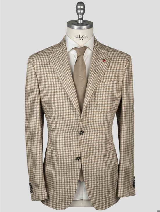 Isaia Isaia Beige Linen Cotton Blazer Beige 000