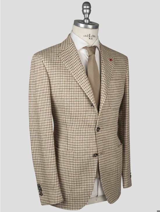 Isaia Isaia Beige Linen Cotton Blazer Beige 001