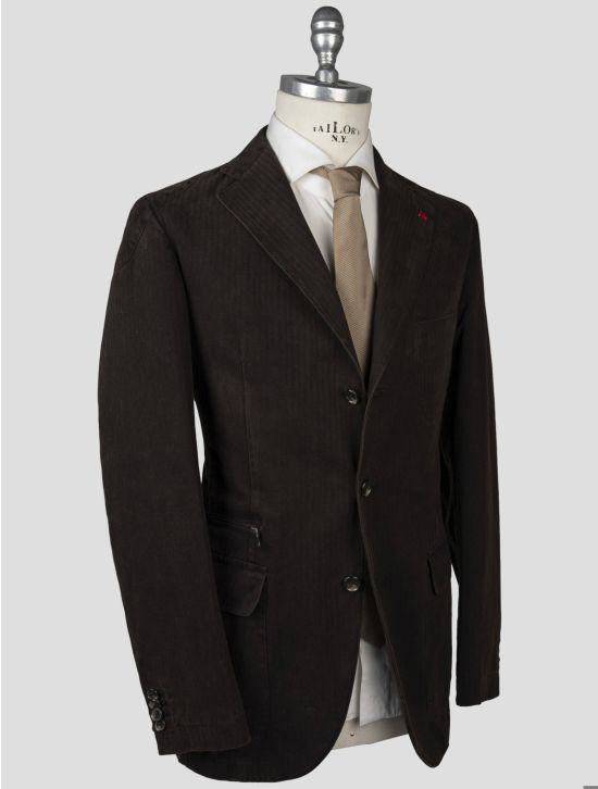 Isaia Isaia Brown Cotton Blazer Brown 001