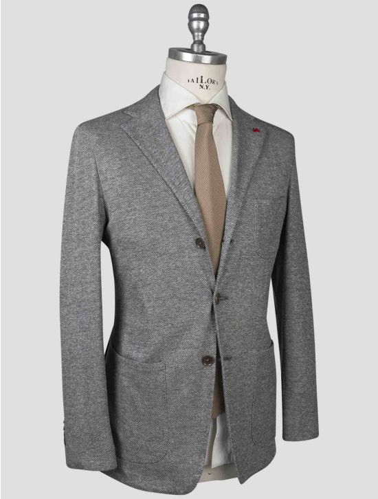 Isaia Isaia Gray Cotton Blazer Gray 001