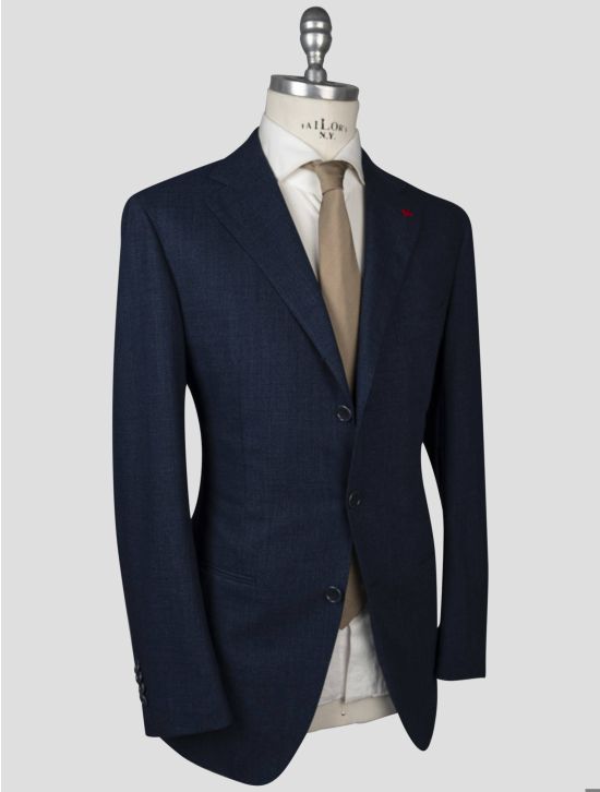 Isaia Isaia Blue Virgin Wool Blazer Blue 001