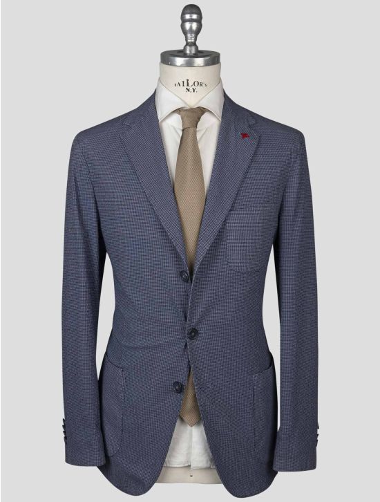 Isaia Isaia Blue Cotton Ea Blazer Blue 000