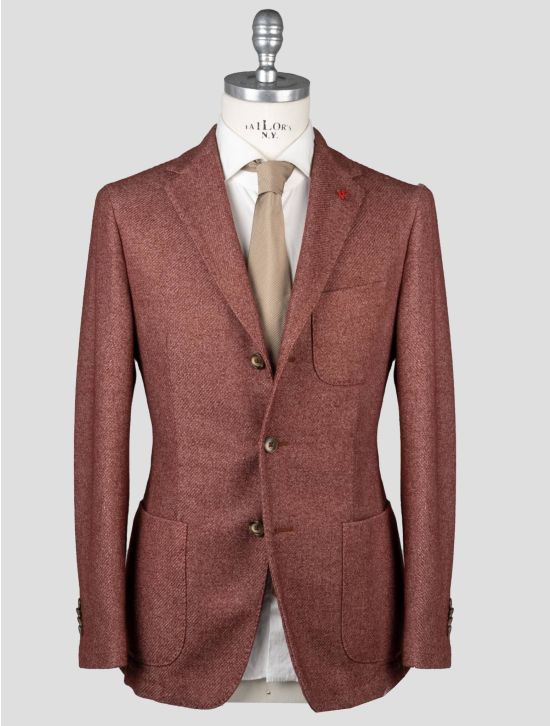 Isaia Isaia Burgundy Wool Pa Blazer Burgundy 000