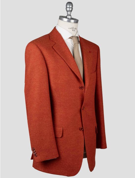 Isaia Isaia Orange Wool Blazer Orange 001