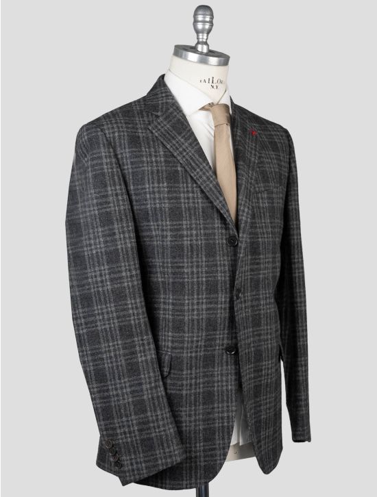 Isaia Isaia Gray Wool Cashmere Blazer Gray 001