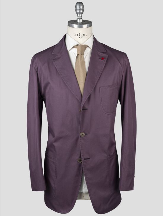 Isaia Isaia Purple Linen Blazer Purple 000