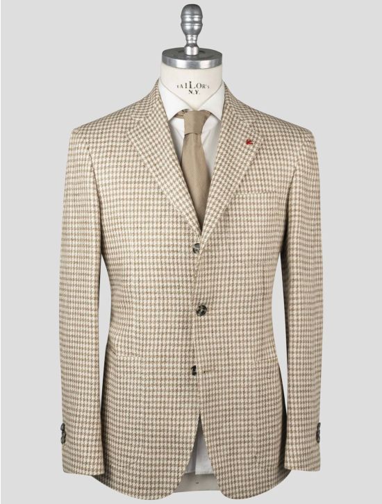 Isaia Isaia Beige Linen Cotton Blazer Beige 000