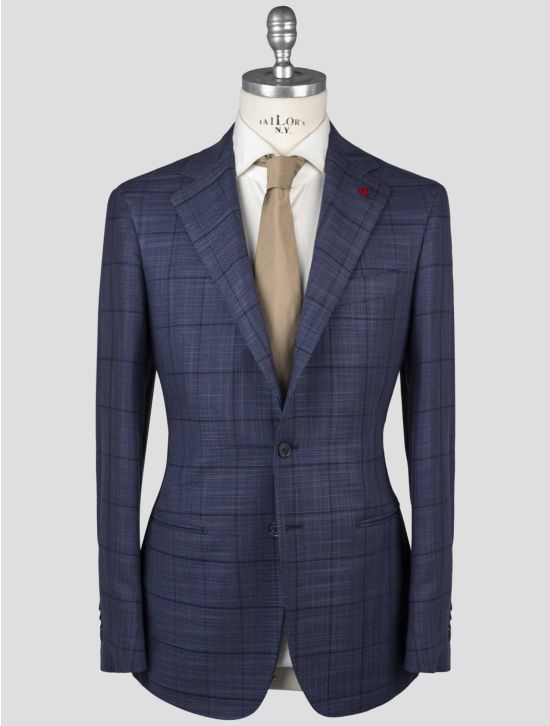 Isaia Isaia Blue Wool Silk Blazer Blue 000