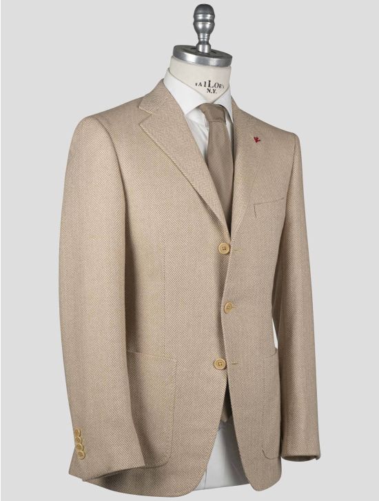 Isaia Isaia Beige Camel Blazer Beige 001